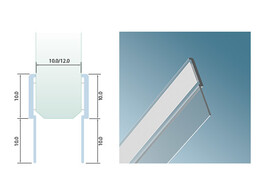 G2G Profil d etancheite haut et bas en polycarbonate L 3000 mm transparent
