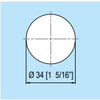 Bouton de porte circulaire O 40 mm