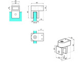 Stabilisateur rectangulaire 20x10 raccord tube-verre reglable