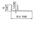 Profil d etancheite 8PT8-25 pour verre 8-10 mm longeur 2500 mm