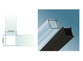 G2G Polycarbonaat hoek-profiel voor glas 12-12 8 mm L 3000 mm transparant