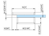 Contre-serrure avec butee LOQ MAGNETIC - modele rectangulaire  court