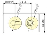 Serrure LOQ MAGNETIC - modele rectangulaire  court - trou de cylindre