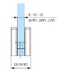 Glasklem A70 voor glasdikte 8-12 mm