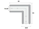 Stabilisateur porte de douche  raccord tube-tube 90 